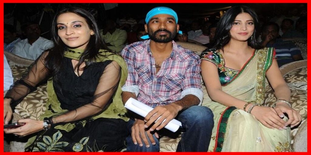 Dhanush and Ishwarya Shruthihassan in 3 Movie