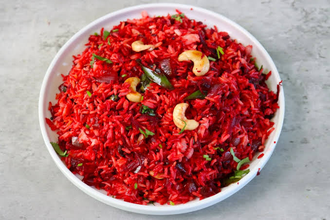 beetroot biryani 1