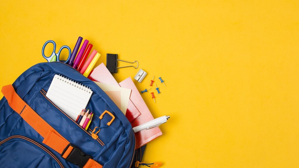 school bag organization