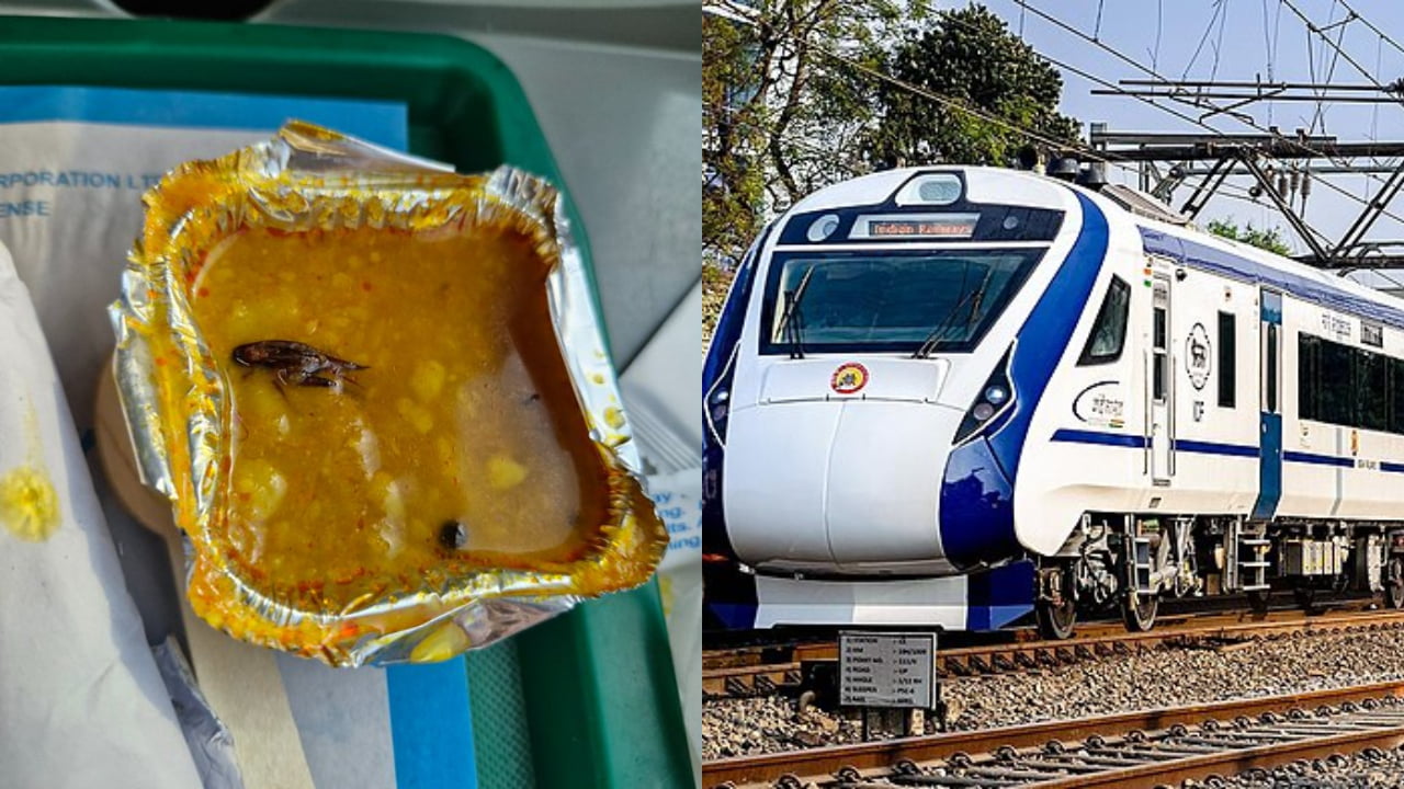 வந்தே பாரத் ரயிலில் வழங்கப்பட்ட உணவில் கிடந்த இறந்த கரப்பான் பூச்சி… பயணி பகிர்ந்த படம் வைரல்…