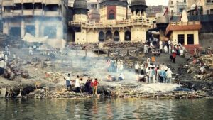 The width of river Ganges in Varanasi has reduced to 30-35 meters now