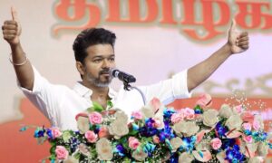 The mother of the student who won the award did not agree with Vijay talking about NEET