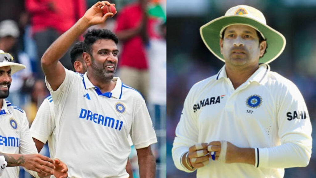 ashwin break sachin record in test