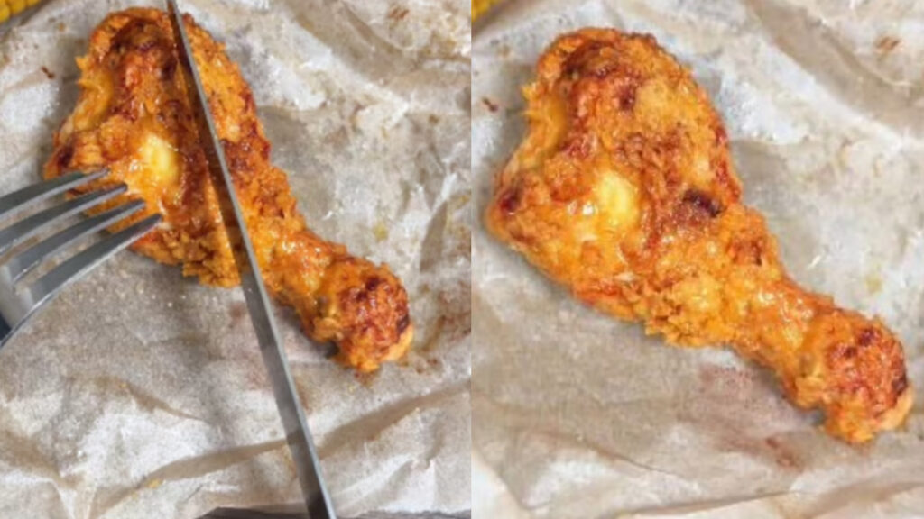 fried chicken shaped cake