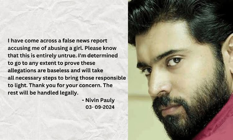 Case in non-bailable section on woman's complaint: Nivin Pauly explains