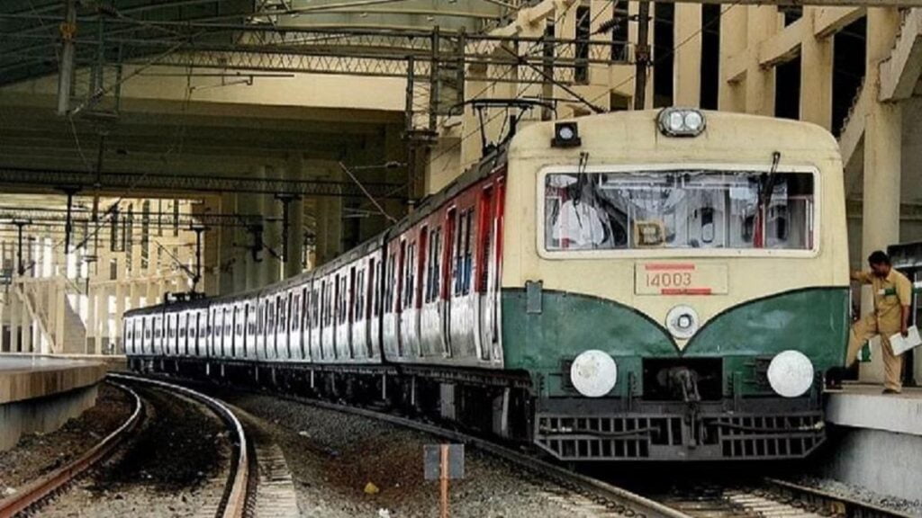 Southern Railway notice about cancellation of electric trains in Chennai