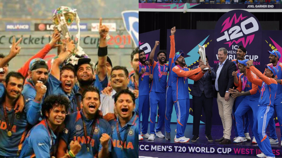 2011 WC and 2024 T20 wc for india