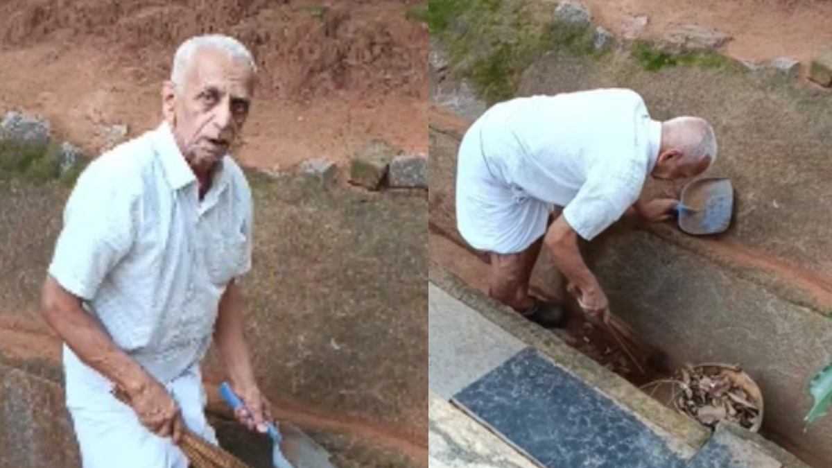 83 year old man clean streets