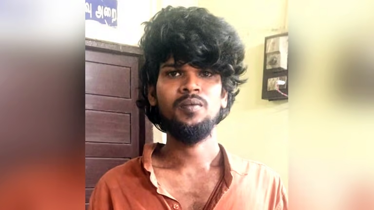 How was the thief caught stealing from a beauty salon in Chennai's Amaithangari?