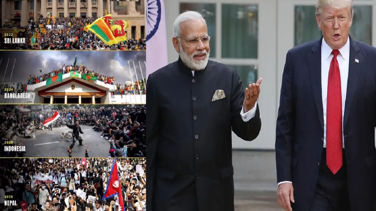இலங்கை, பங்களாதேஷ், நேபாளம்.. இந்தியாவை சுற்றி நடக்கும் போராட்டங்களுக்கு அமெரிக்கா காரணமா? நாளை இந்தியாவிலும் நடக்கலாம்? இந்தியாவை ரவுண்டு கட்டுகிறதா அமெரிக்கா? மோடியின் ராஜதந்திரம் என்னவாக இருக்கும்?