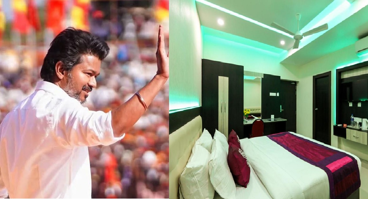 திருச்சியில் விஜய் தங்குவதற்கு ஹோட்டல் தரவில்லையா? தொண்டர் வீட்டில் தங்குவார் விஜய்? காட்டாற்று வெள்ளத்தை தடுக்க முடியாது.. விஜய்யின் சுற்றுப்பயணத்தையும் தடுக்க முடியாது.. திராவிட கட்சிகளுக்கு முடிவுரை எழுதுகிறார் விஜய்..!