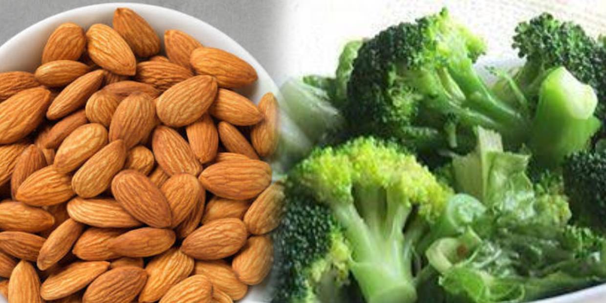 almond, procoli