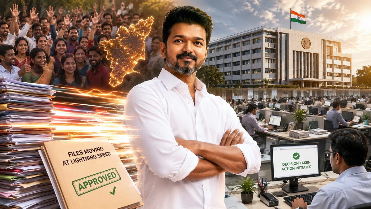 நான் தன்னந்தனி ஆளு.. நீ ஏளனமா பாரு.. கொஞ்சம் நவுந்தேன்னா இங்க எட்டு கோடி பேரு.. ஸ்பீடுன்னா என்னன்னு இப்ப எல்லா அரசு அதிகாரிகளுக்கும் புரிஞ்சிருக்கும்.. மின்னல் வேகத்துல ஃபைல் நகருது.. ஒவ்வொரு முடிவும் உடனுக்குடன்.. இப்படி ஒரு அரசு நிர்வாகத்தை இந்தியாவில் எங்கேனும் காண்பியுங்கள் பார்ப்போம்.. மக்களுக்கு நல்லது செய்யனும்ங்கிற மனசு இருந்தா போதும், ஐடியா தானா பொத்துகிட்டு வரும்…