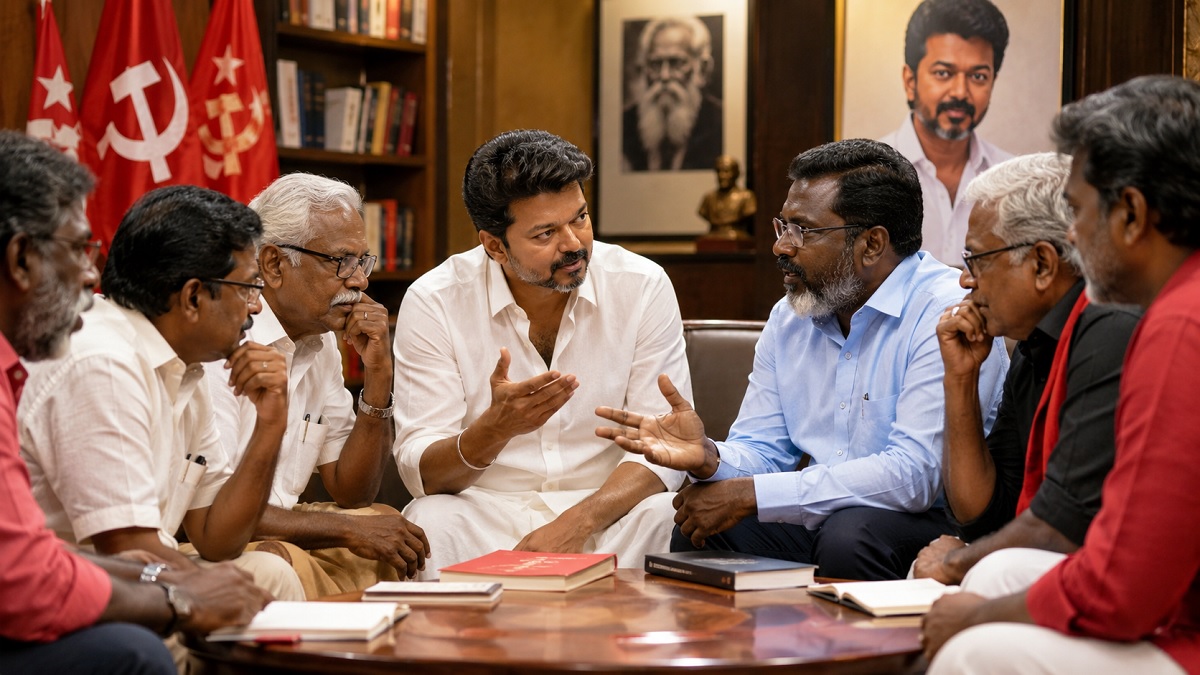 vijay left and vck